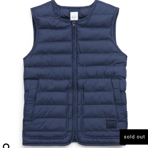 Herschel Supply Co. CP Navy Blue Featherless Quilted Puffer Vest Unisex Size L - Picture 3 of 7
